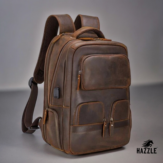 LANNSYNE VINTAGE GENUINE LEATHER BACKPACK