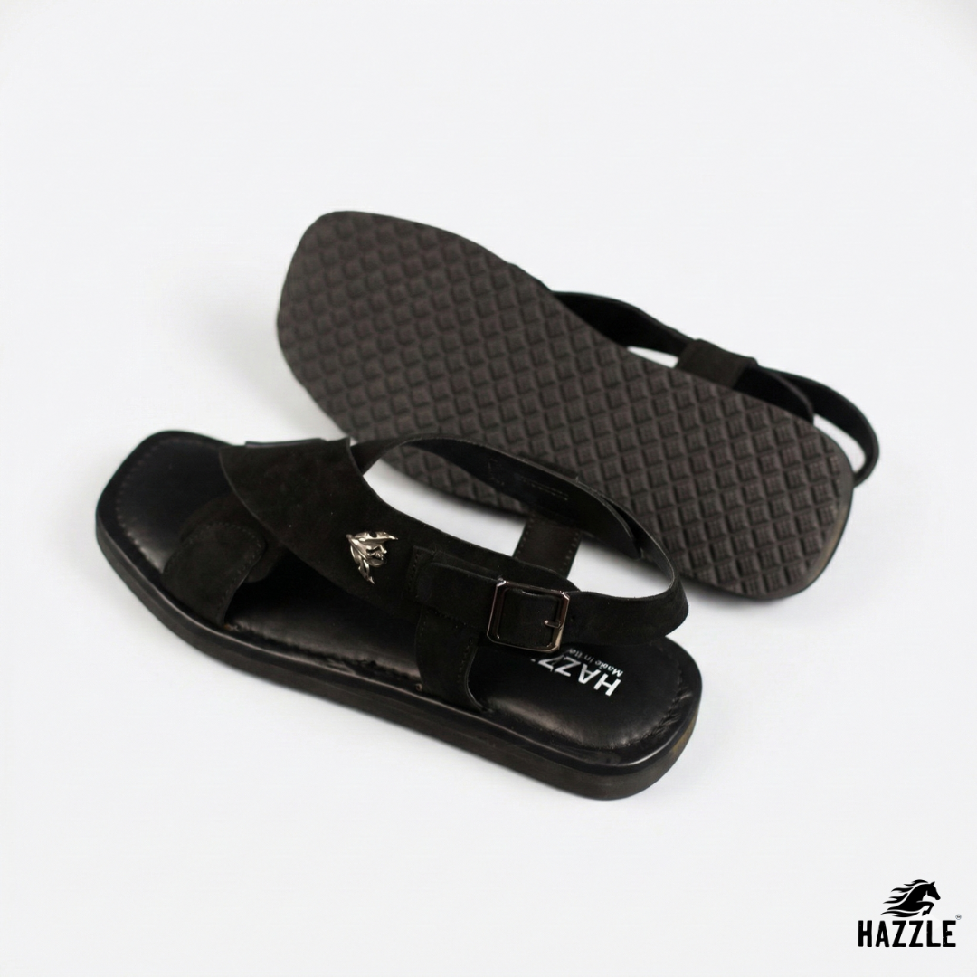 Matt Black | Back Belt Sandal