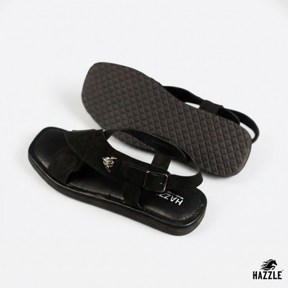 Matt Black | Back Belt Sandal
