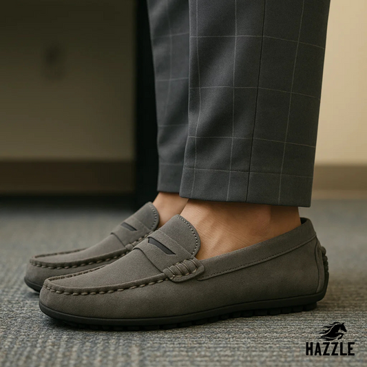Suede Gray Loafer