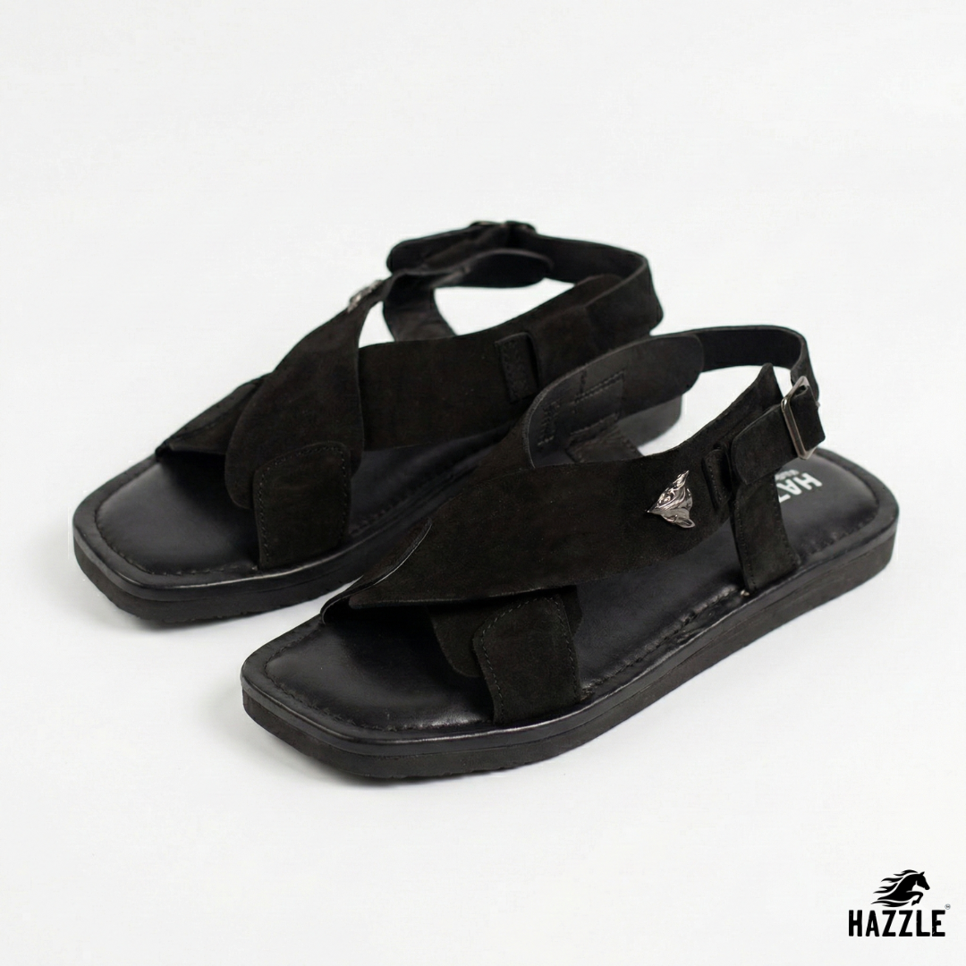 Matt Black | Back Belt Sandal