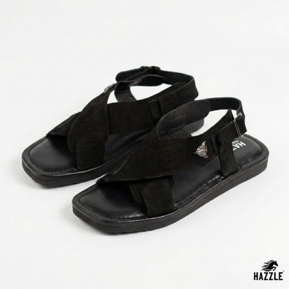 Matt Black | Back Belt Sandal