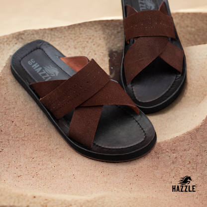 ELAN Slider - Chocolate | Leather Sandal