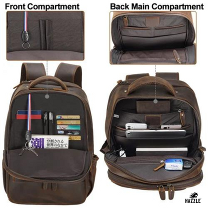 LANNSYNE VINTAGE GENUINE LEATHER BACKPACK