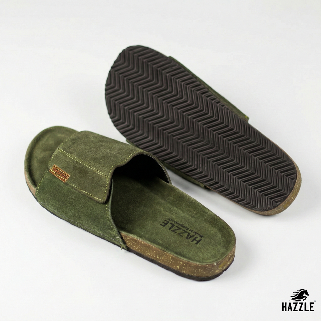 Bridgestone Green | Suede Leather Sandal