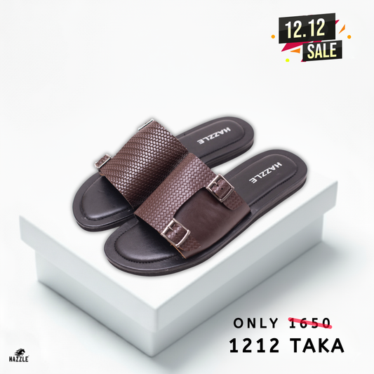 Posh Dice Chocolate | Dice Leather Sandal