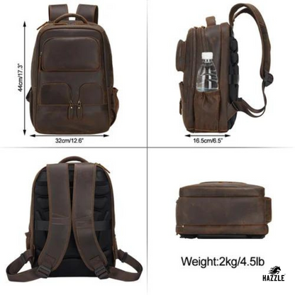LANNSYNE VINTAGE GENUINE LEATHER BACKPACK