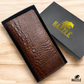 Crocodile Wallet  Long - Chocolate