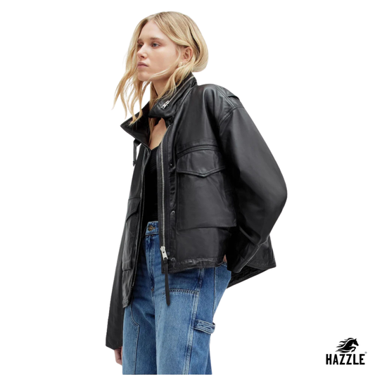 AllSaints Black Clay Jacket