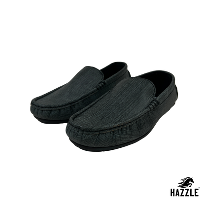 Denim Textured Leather Loafer