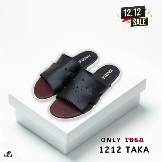 Black Wale | Leather Sandal