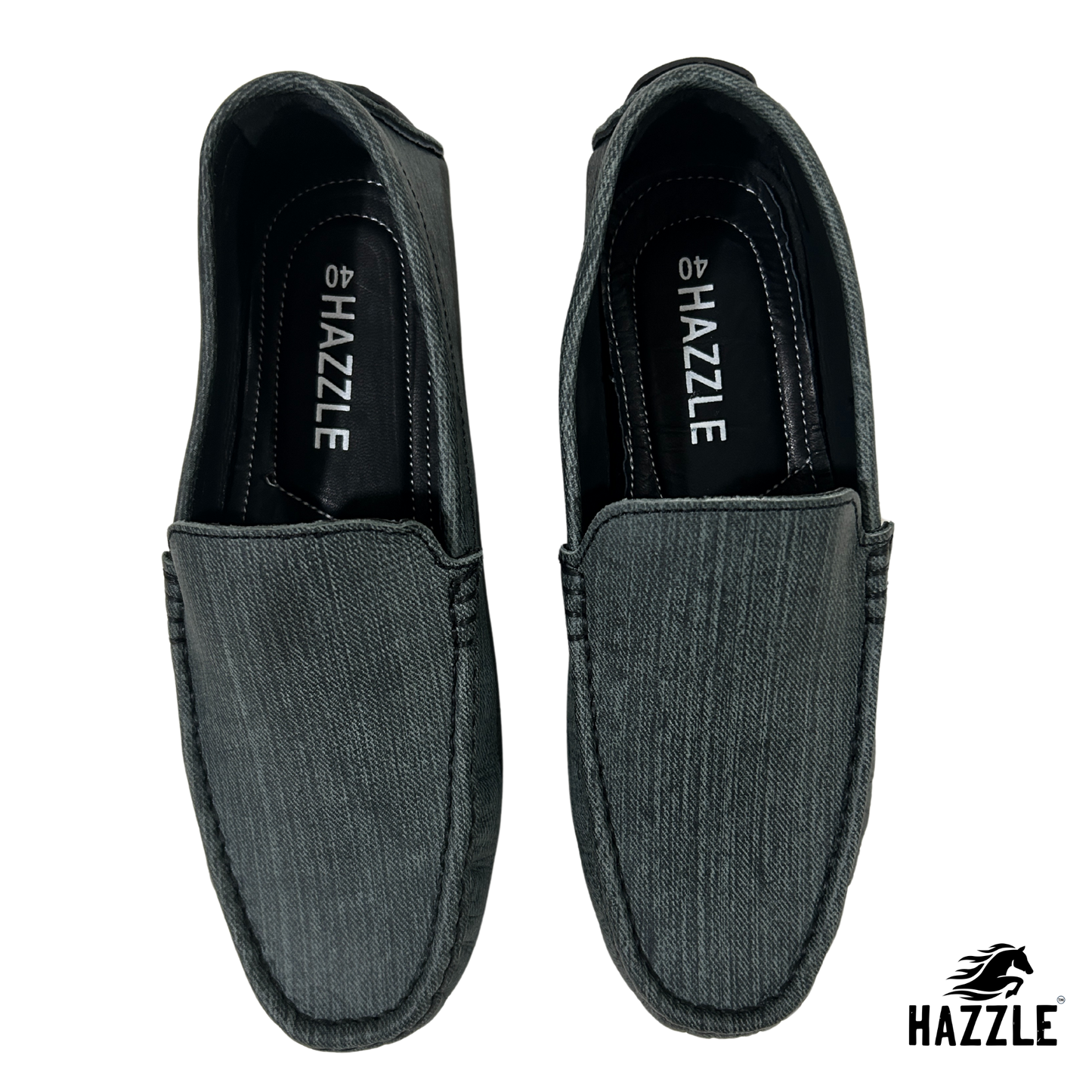 Denim Textured Leather Loafer