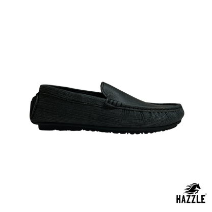 Denim Textured Leather Loafer