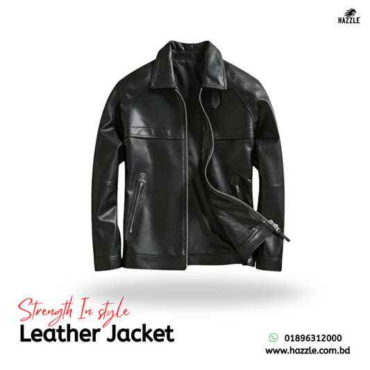 Plain Black Leather Jacket | Premium Leather