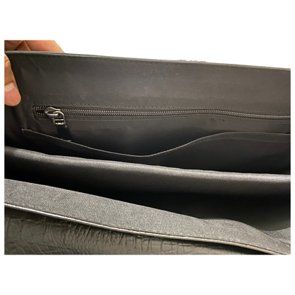 Crocodile Laptop Bag Black