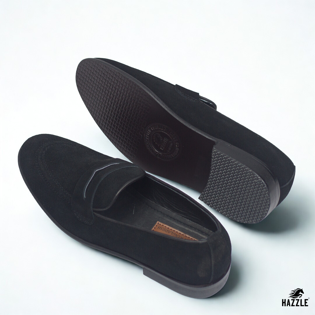 Suede Penny Noir