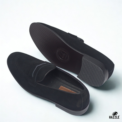 Suede Penny Noir
