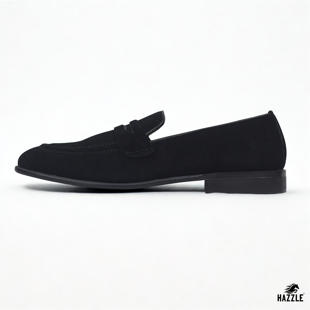 Suede Penny Noir