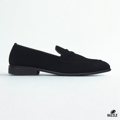 Suede Penny Noir