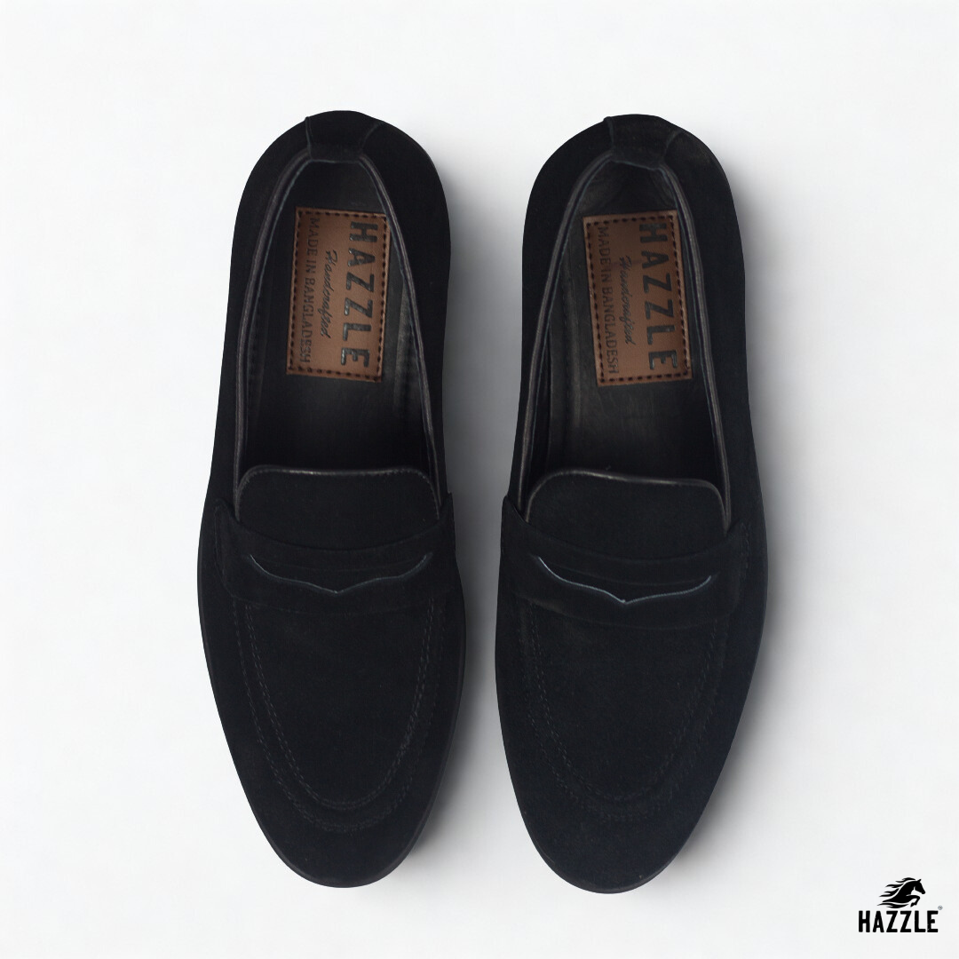 Suede Penny Noir