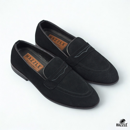 Suede Penny Noir