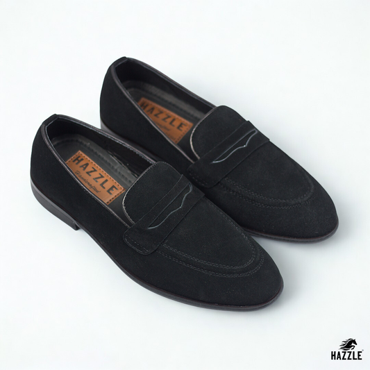 Suede Penny Noir