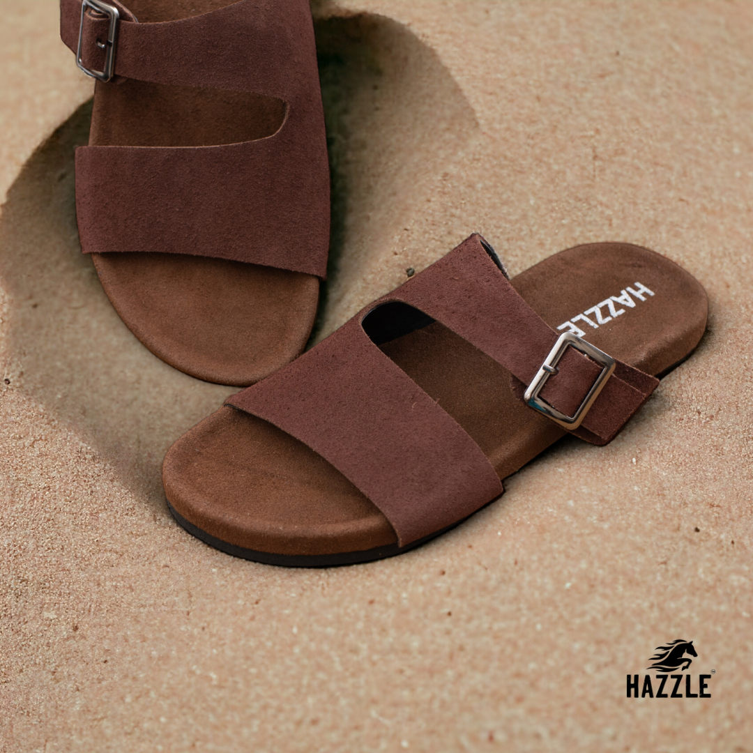 Suede Sandal - Dark Chocolate