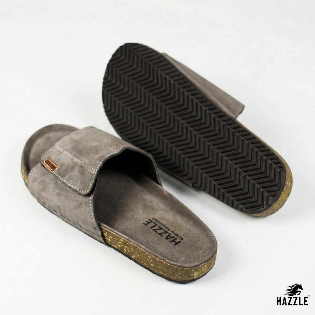 Bridgestone Gray | Suede Leather Sandal