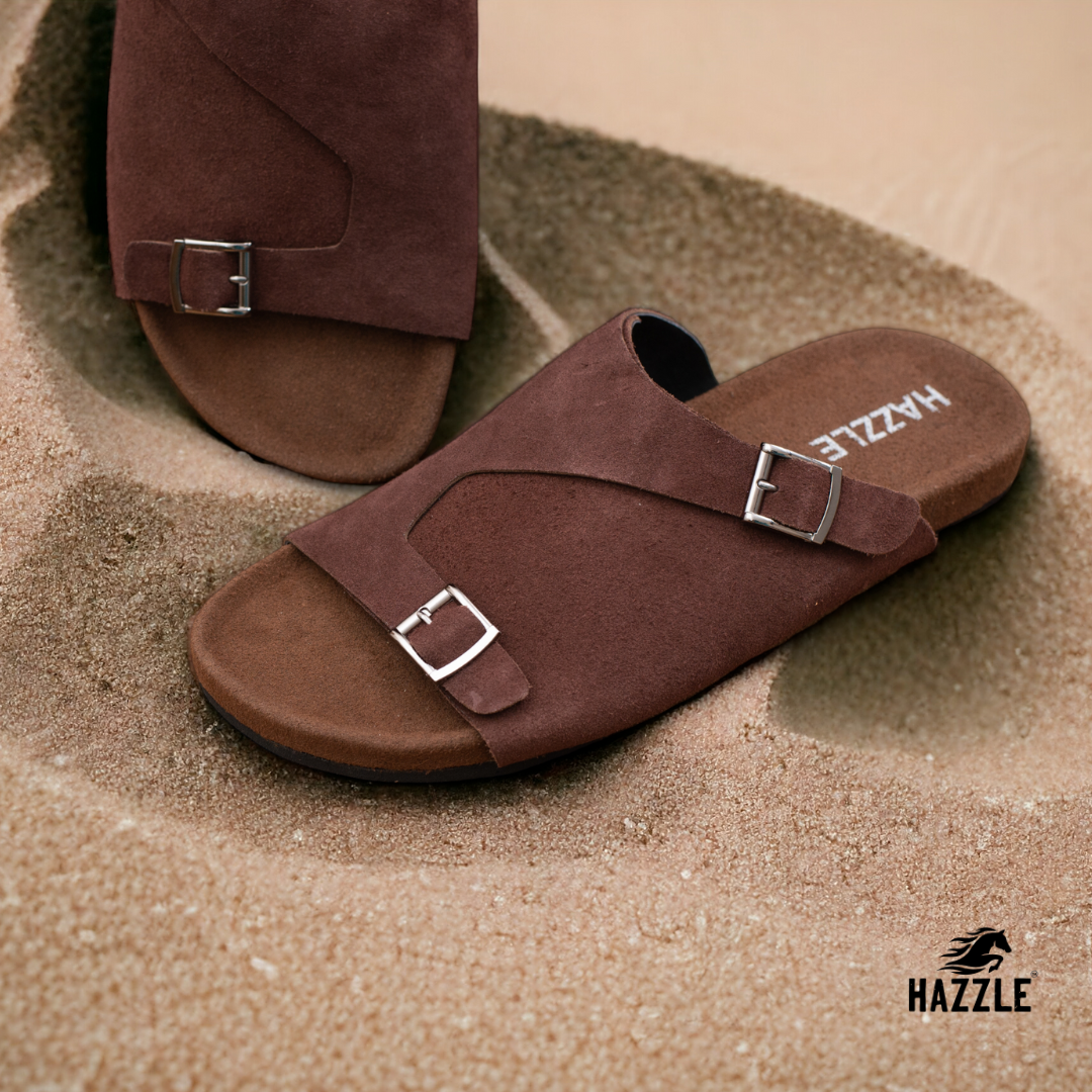 Suede Sandal - Double Belt