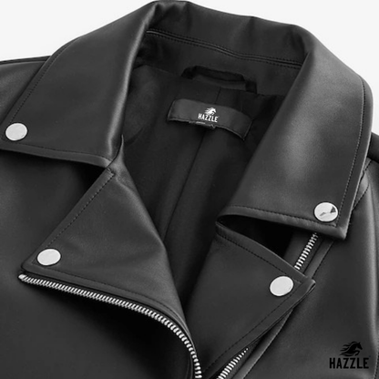 Black Faux Leather Biker Jacket