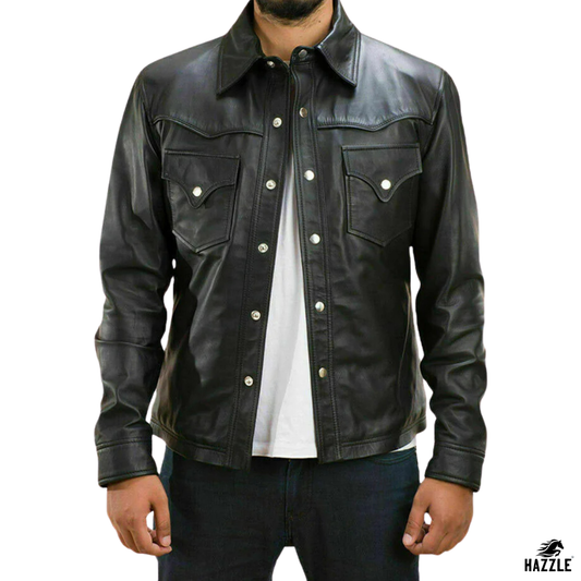 Arin Levis Leather Jacket black