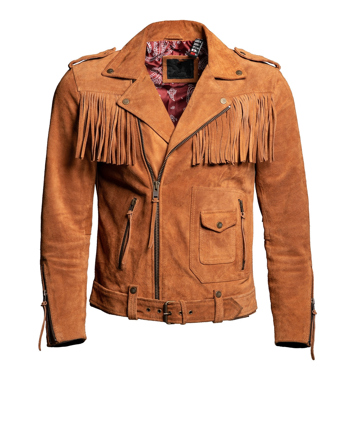 Western Jacket With Fringe Cowboy Style Suede Leather Jacket