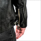 Crocodile Embossed Biker Leather Jacket For Men - Alligator Print