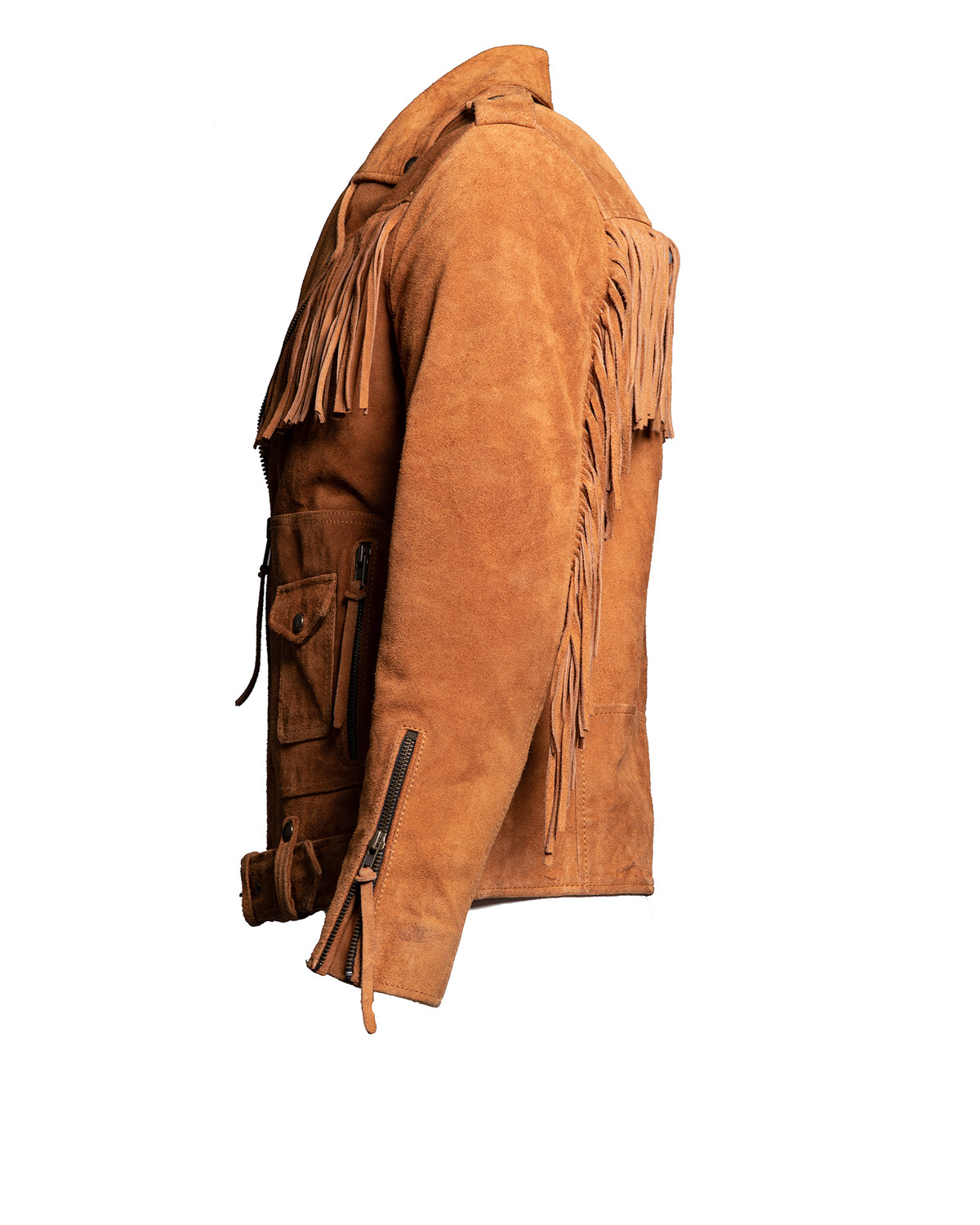 Western Jacket With Fringe Cowboy Style Suede Leather Jacket