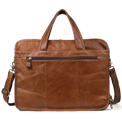 RockSolid Handmade Leather Travel Briefcase