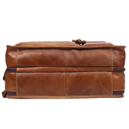 RockSolid Handmade Leather Travel Briefcase