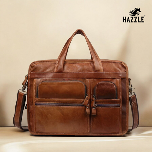 RockSolid Handmade Leather Travel Briefcase