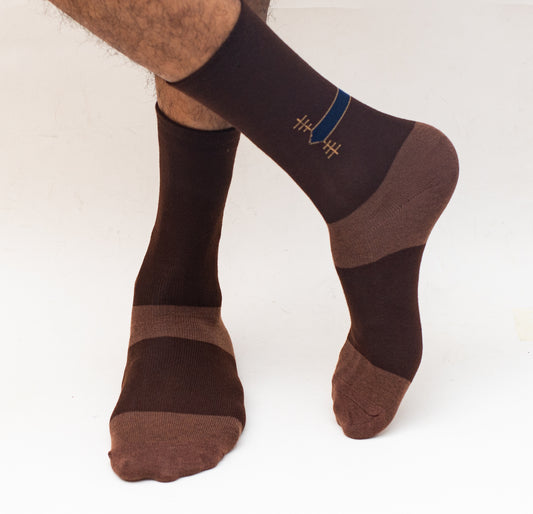 Crocodile Socks Long - Brown