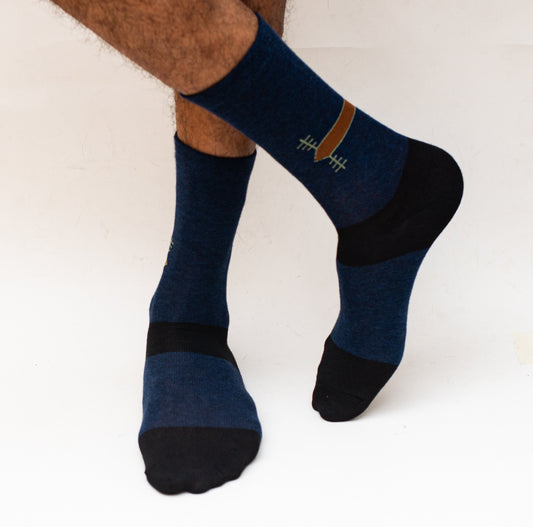 Crocodile Socks Long - Navy Blue