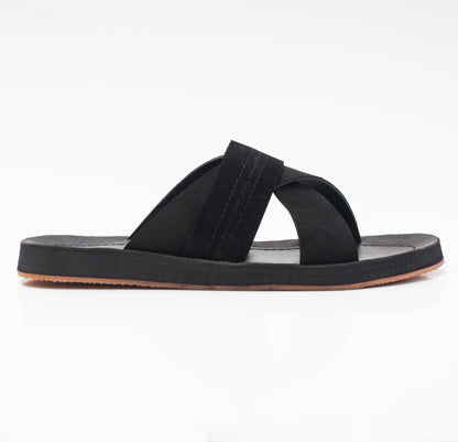 ELAN Slider - Black | Leather Sandal