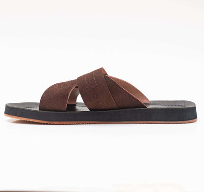ELAN Slider - Chocolate | Leather Sandal