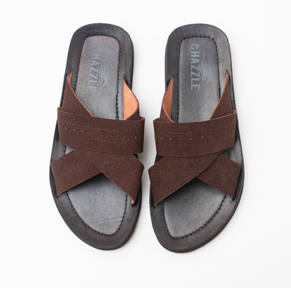 ELAN Slider - Chocolate | Leather Sandal