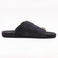 Suede Sandal - Double Belt Black