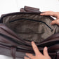 Cow Leather Men's Business Bag - Chocolate