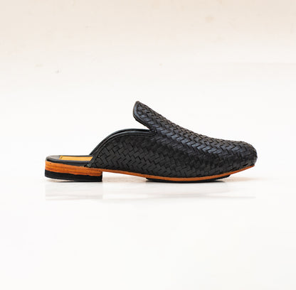 Braided Half Shoe -  Black