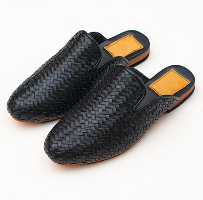 Braided Half Shoe -  Black