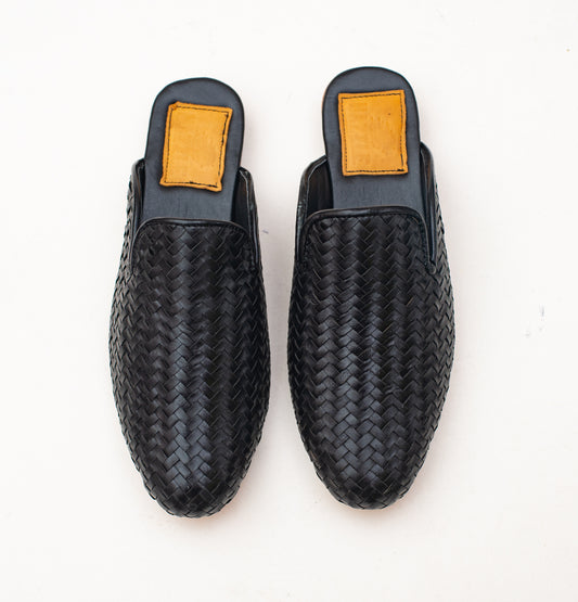 Braided Half Shoe -  Black