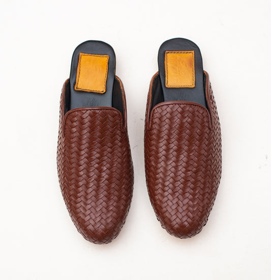 Braided Half Shoe - Chocolate