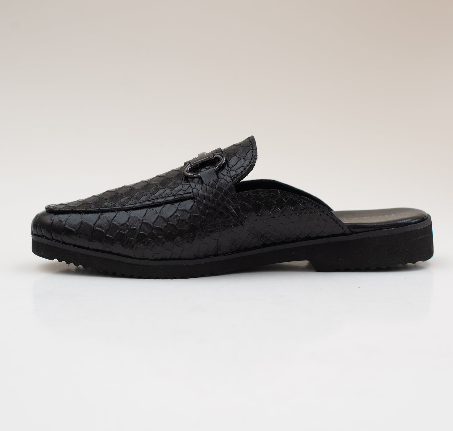 Snake Bit Half Shoe Black