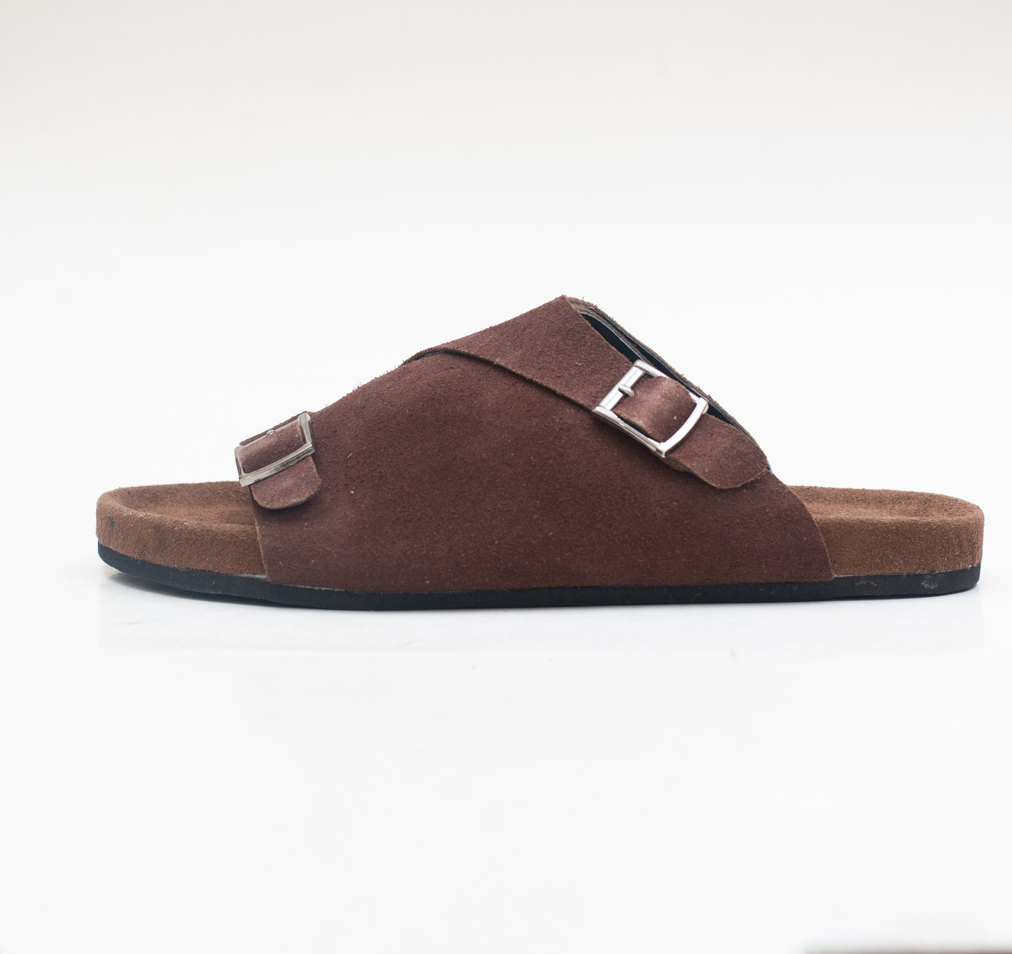 Suede Sandal - Double Belt